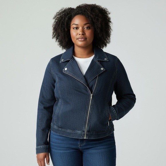 Style & Co. Jackets & Blazers - NWT Style & Co. Denim Moto Jacket